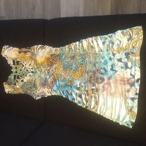 Elegant Multicolor Sleeveless Dress